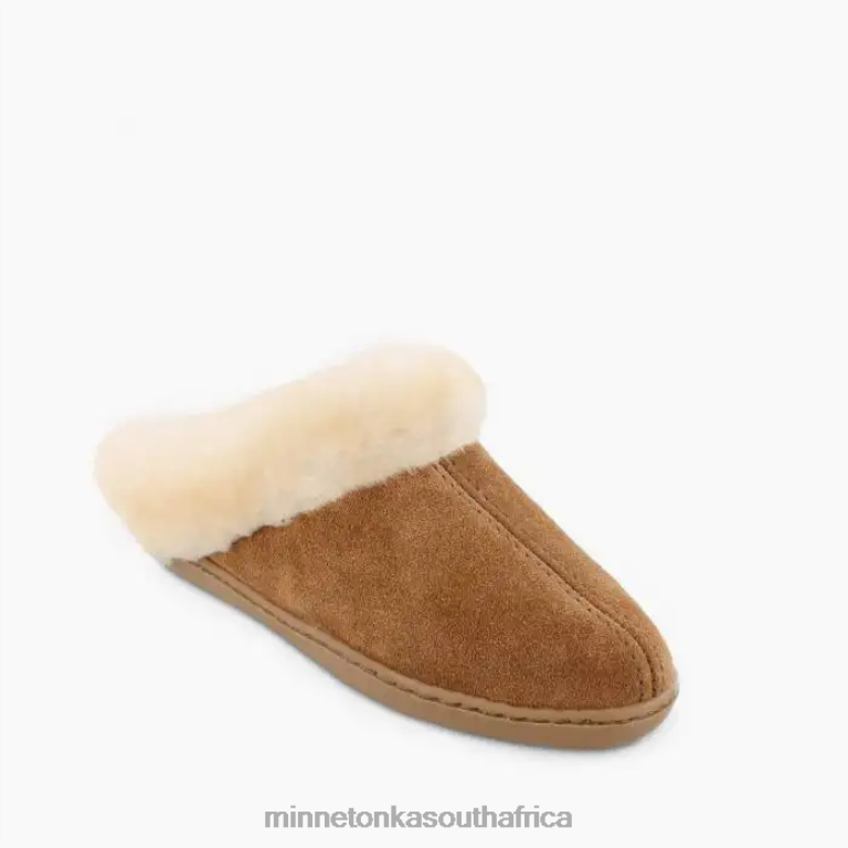Minnetonka Footwear RNL6F232 Women Sheepskin Mule Golden Tan