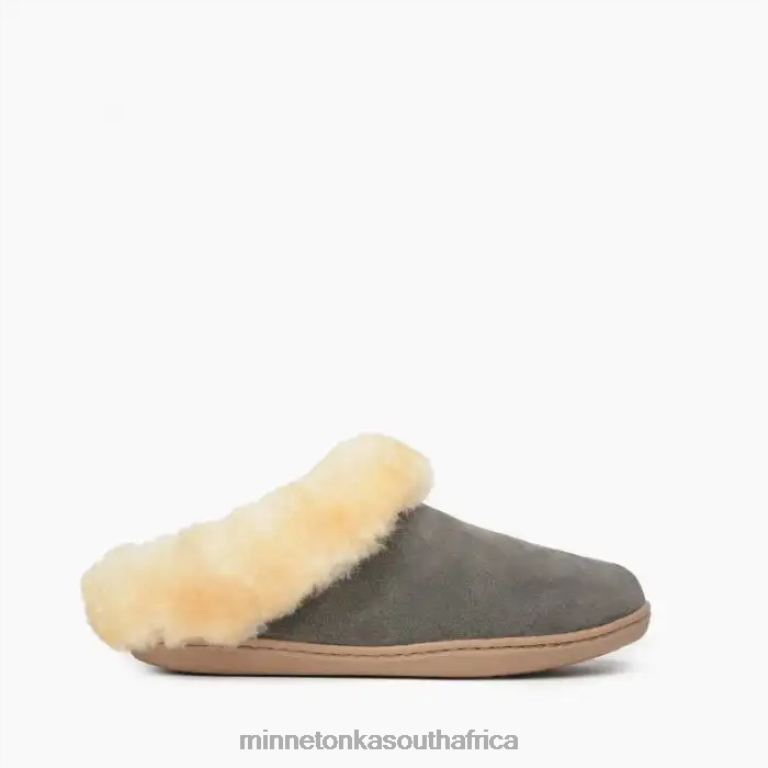Minnetonka Footwear RNL6F233 Women Sheepskin Mule Grey