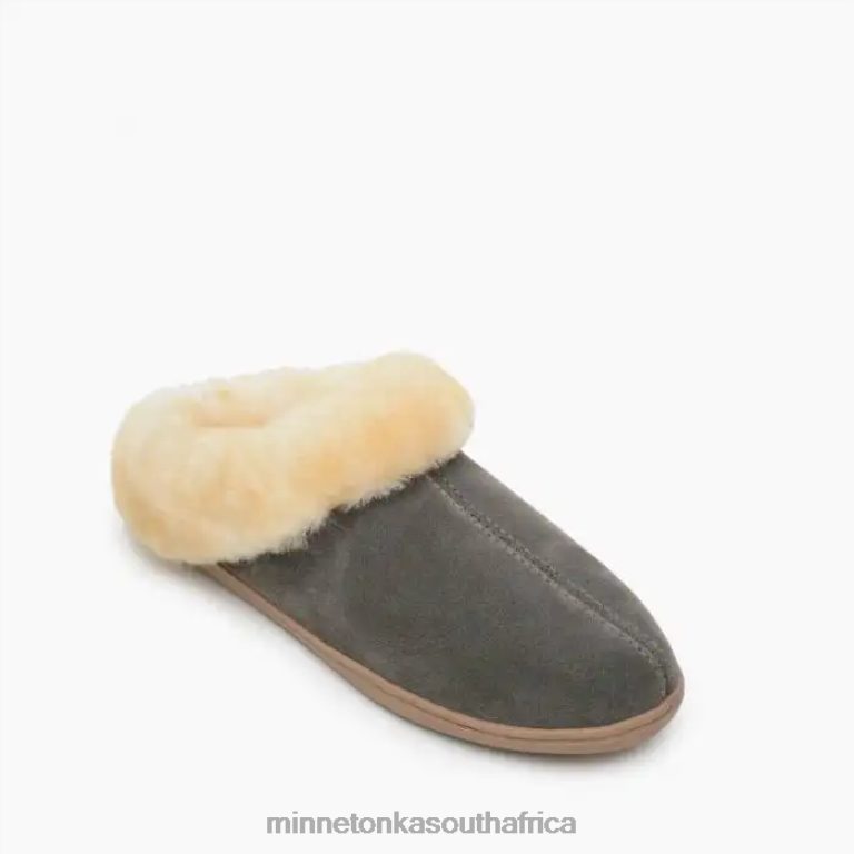Minnetonka Footwear RNL6F233 Women Sheepskin Mule Grey
