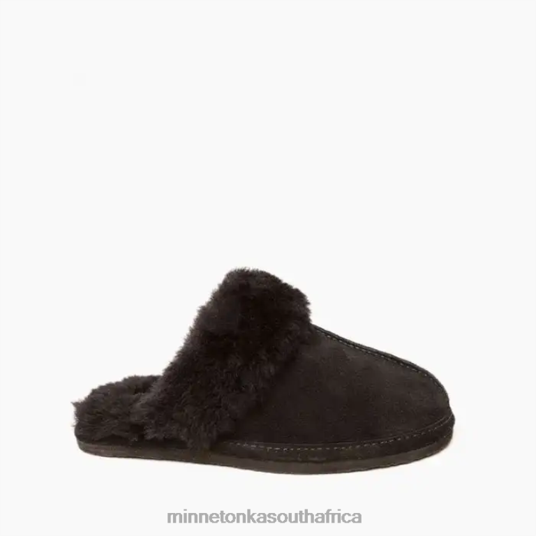 Minnetonka Footwear RNL6F234 Women Sheepskin Slide Black