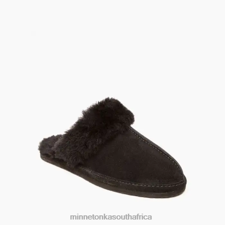 Minnetonka Footwear RNL6F234 Women Sheepskin Slide Black