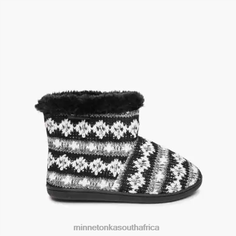 Minnetonka Footwear RNL6F239 Women Betty Black White Knit