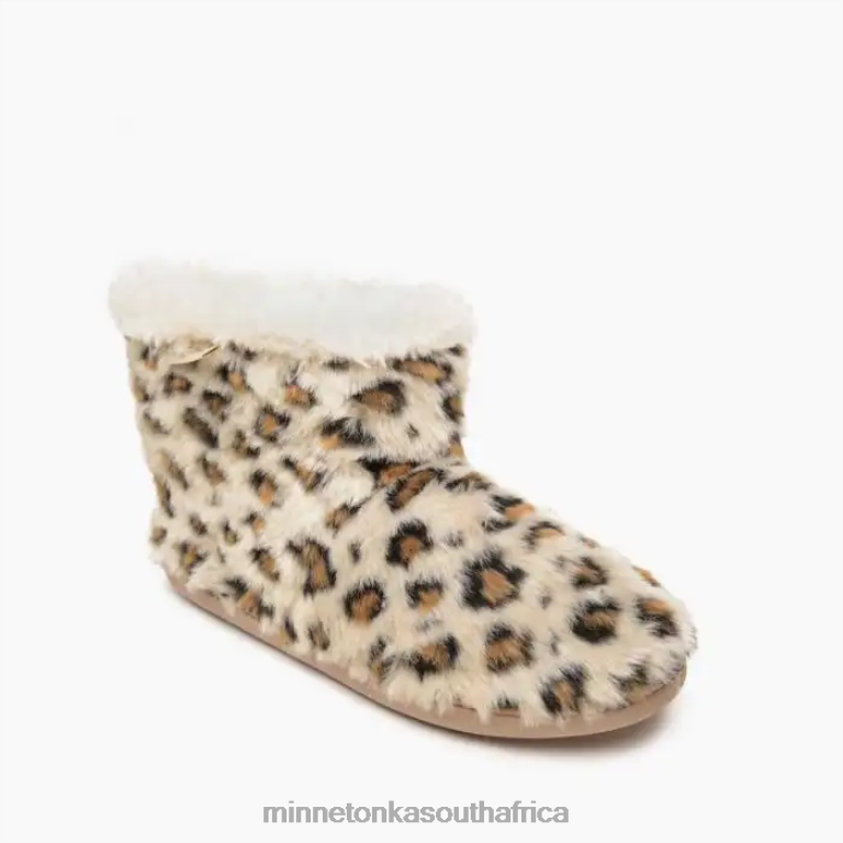 Minnetonka Footwear RNL6F243 Women Betty Cream Leopard Print