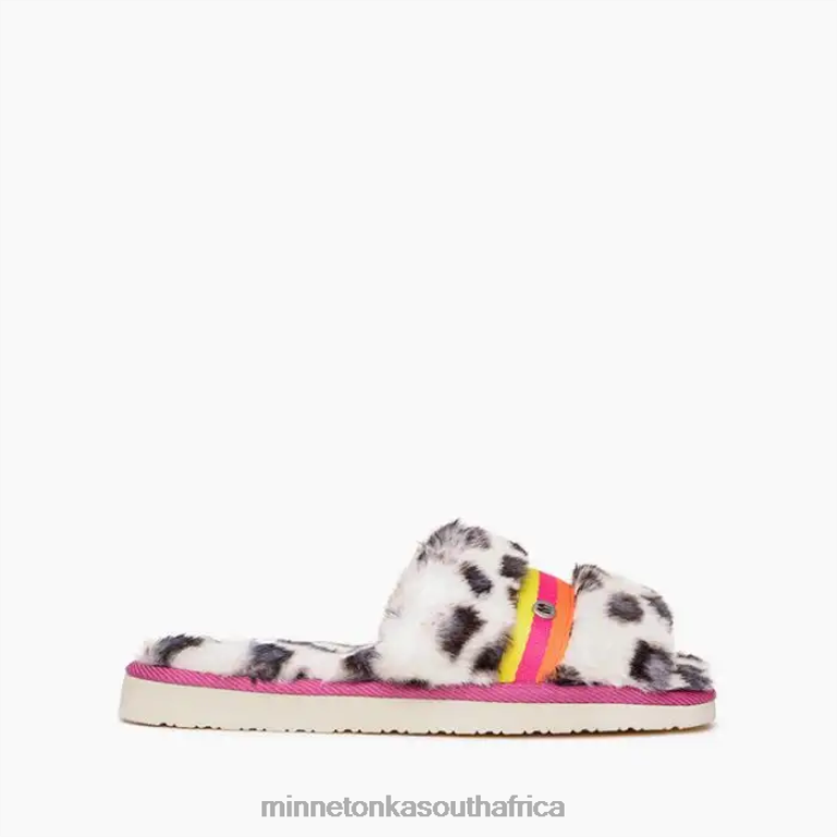 Minnetonka Footwear RNL6F279 Women London White Leopard Print