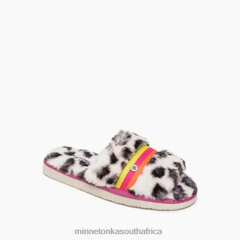 Minnetonka Footwear RNL6F279 Women London White Leopard Print