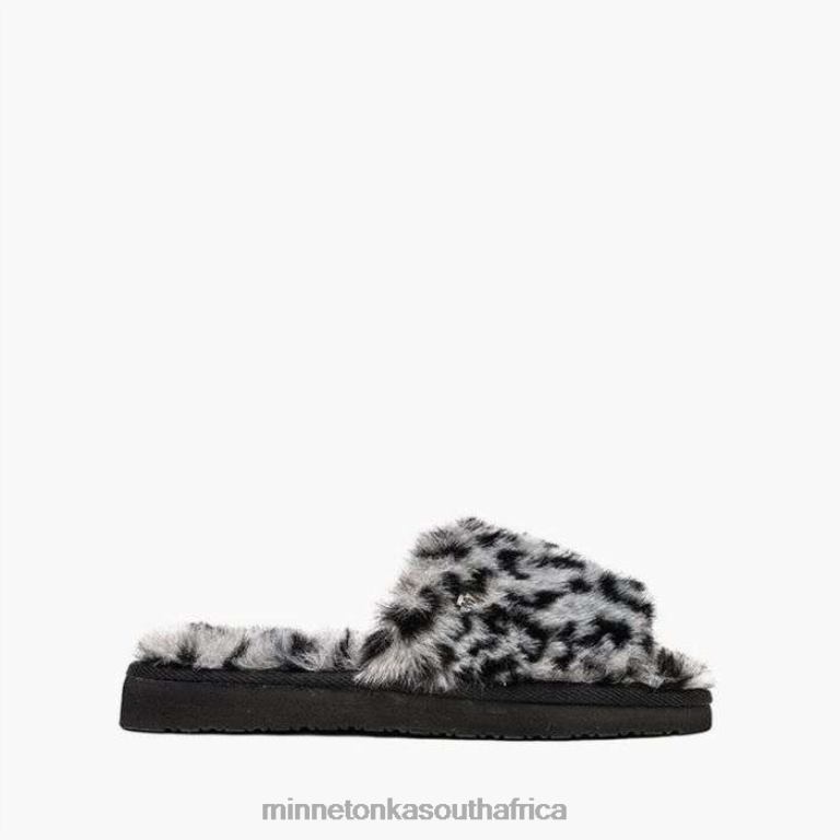 Minnetonka Footwear RNL6F292 Women Lolo Grey Leopard Print