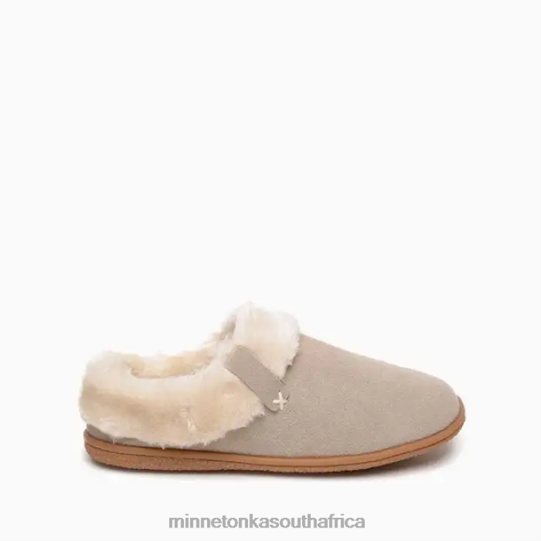 Minnetonka Footwear RNL6F299 Women Limited Edition Camp Collar Scuff Stone