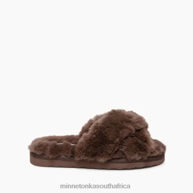 Minnetonka Footwear RNL6F301 Women Teddy Crossband Cocoa