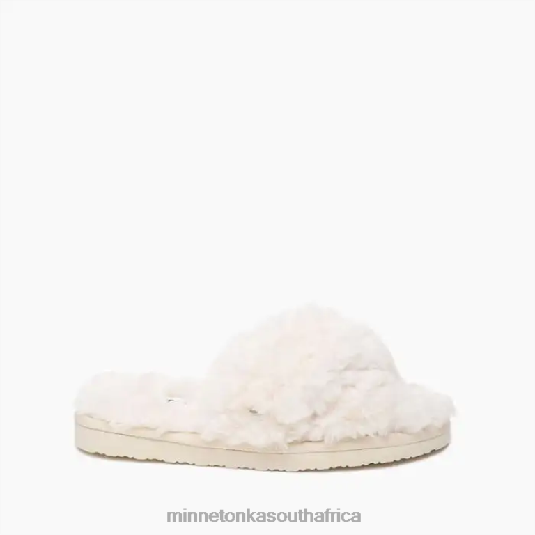Minnetonka Footwear RNL6F302 Women Teddy Crossband Cream