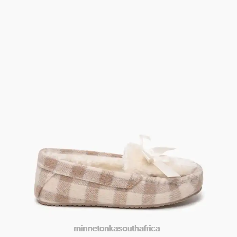 Minnetonka Footwear RNL6F303 Women Cosi Tan-Cream Buffalo Plaid