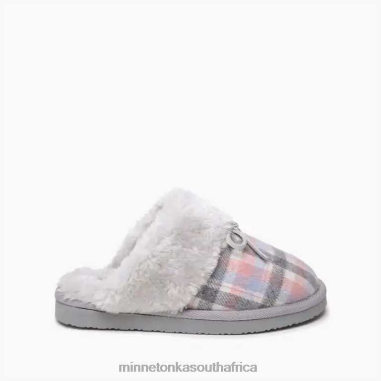 Minnetonka Footwear RNL6F307 Women Flurry Scuff Pink Plaid