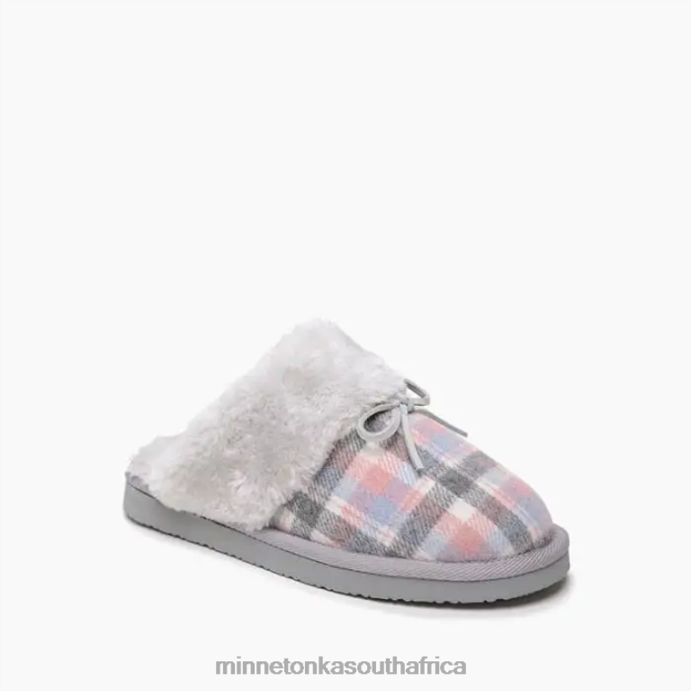Minnetonka Footwear RNL6F307 Women Flurry Scuff Pink Plaid